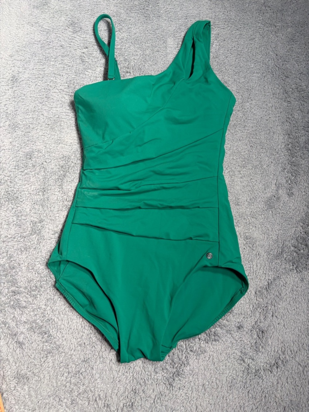 CALIA by Carrie Underwood Emerald Green One-Shoulder One-Piece Swimsuit